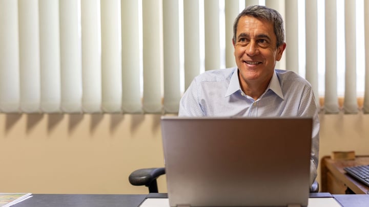 Man sitting at desk