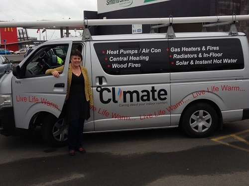Sam with Climate Van